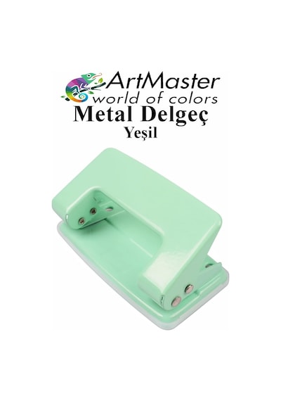 Açık Yeşil Delgeç Metal 1 Adet 10 Sayfa Enerji Tasaruflu Delegeç Perfaratör Kağıt Delgeci 1 Paket Yeşil