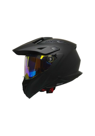 Motosiklet Cross Kask Güneş Vizörlü Enduro Full Face Touring Motorcu Kaskı Raven Çok Renkli