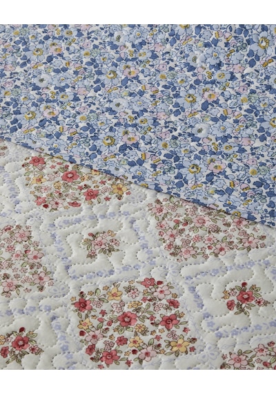 English Home Penny Bloom Çift Kişilik Çok Amaçlı Örtü 200x220 Cm Mor Mor
