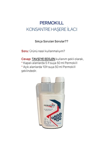 Permokill 18 Ew 1 Litre Haşere Konsantre Sıvı