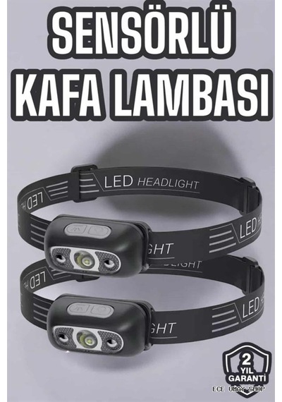 Myceshop Kafa Lambası Kamp Lambası Led Işık 220123 Şarjlı Ayarlanabilir Diğer