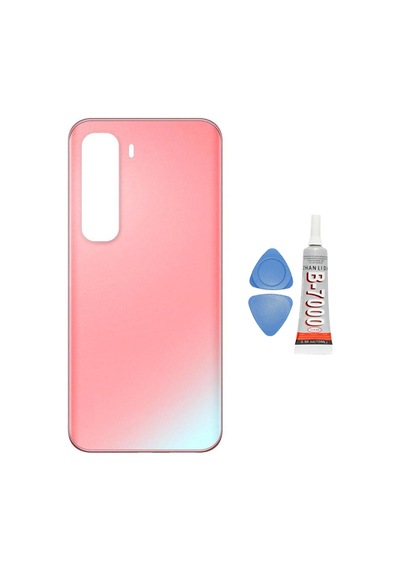 İnfinix Hot 60 Pro Plus Pembe Arka Cam Batarya Pil Kapağı Telefon Arka Kapak Yapışkan Beraber