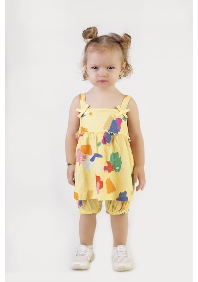 Harika Kids Kız Bebek Tunik Model Şortlu Alt-üst Takım 001