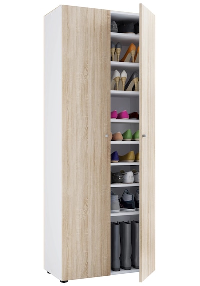 İlza Ayakkabılık - Çok Amaçlı Dolap - Kiler Dolabı - 80 Cm Atlantik Çam - Beyaz