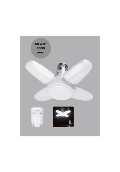 Enerji Tasarruflu Led Ampül 60 Watt 4 Kollu Beyaz Işık Yeni Nesil Çok Renkli Çok Renkli