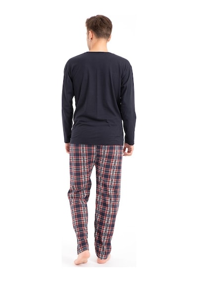 Tampap 2170 Baskılı Uzun Kol Erkek Pijama Takımı - Lacivert