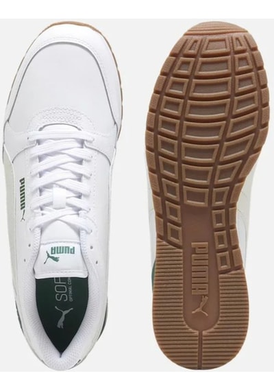 Puma 384855 22 St Runner V3 L Erkek Sneakers Ayakkabı Beyaz Yeşil Beyaz - Yeşil