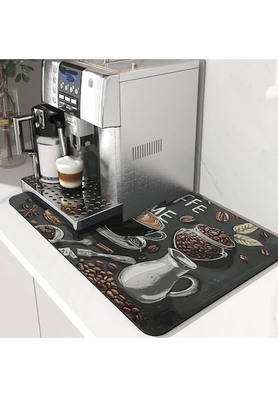 Valerine Life Kahve Makinesi Matı Su Geçirmez Kaymaz Yıkanabilir Çaycı, Çay Espresso Makinesi Pad 35x45cm 27240104