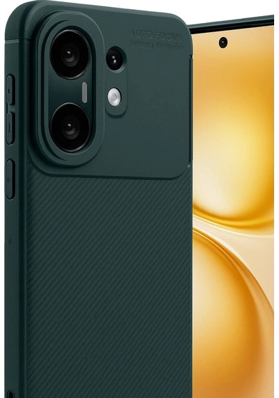 Vivo X200 Fe Auto Focus Karbon Kapak - Koyu Yeşil