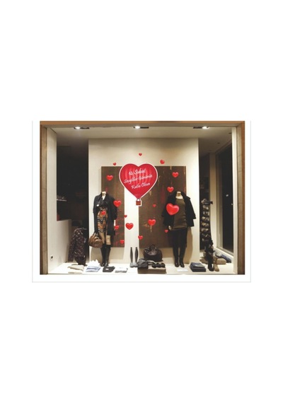 Sevgililer Günü Cam Sticker Yapışkanlı