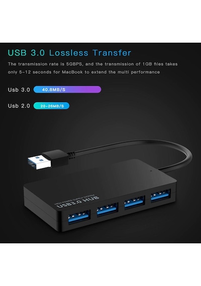 4580 4 Port Usb 3.0 Çoğaltıcı Çoklayıcı Hub Çoklama Çoklu Cihaz