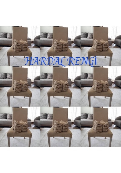 Petek Likralı Bürümcük Sandalye Kılıfı 1 Adet