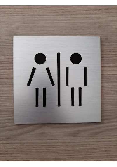 Modern Çizgi Tasarımlı Wc Yönlendirme Tabelası