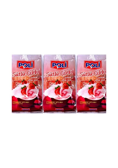 Sütlü Çilek Aromalı Içecek Tozu 3 Adet X 250 Gram Diğer