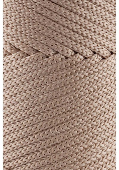3 Mm - 250 Gr Polyester Makrome Ipi Sütlü Kahve 120 M Polyester Makrome Ip Supla Ip Ve Çanta Ipliği
