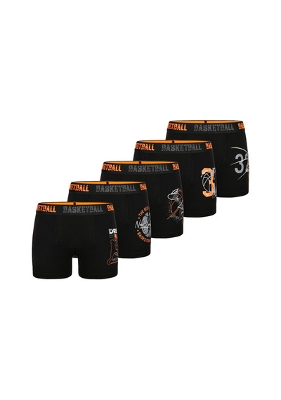 Donella 5'li Erkek Çocuk Boxer Siyah