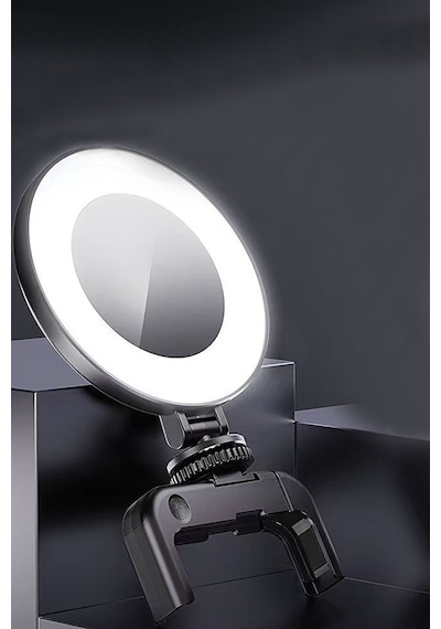 Şarjlı Aynalı Led Selfie Video Kamera Işığı Tripod Uyumlu Ve Mand