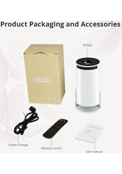 Salange HY300 1080P 1+8 GB Android Akıllı Projeksiyon Cihazı