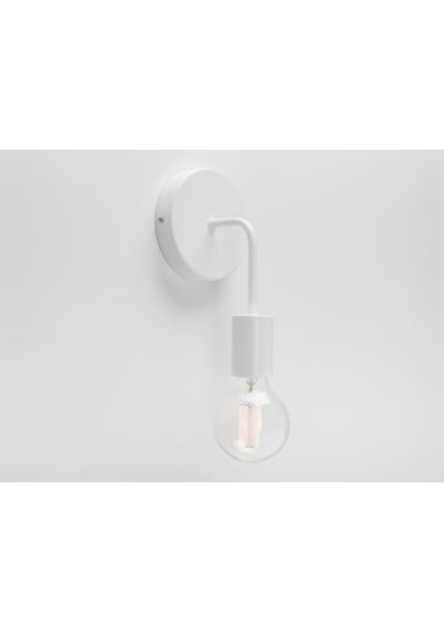 Riolight Vintage,rustik,retro,modern Beyaz 1xe27 Duylu Metal Duvar Aplik Beyaz