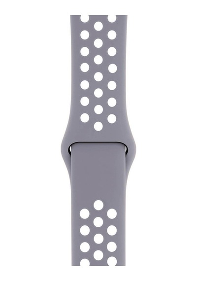 Apple Uyumlu  Watch 38-40mm Silikon Kayış - Gri/beyaz