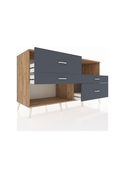 Kronos Konsol Tek Raflı 4 Çekmeceli 176x59x99 Çam-aytaşı/antrasi Çam-aytaşı/antrasit Kronos Konsol Tek Raflı 4 Çekmeceli 176x59x99 Çam-aytaşı/antrasi Çam-aytaşı/antrasit