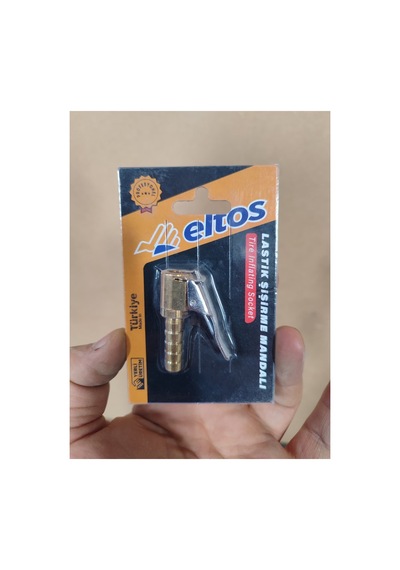 Lastik Şişirme Mandalı Kompresör Uyumlu Lastik Ve Top Şişirme Ucu Kilitlemeli Hava Jakı Metal Gövde Gri