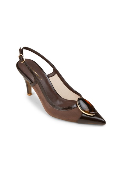 Deery Kadın Kahverengi Taş Detaylı Slingback Topuklu Ayakkabı - Rd235zkhvm01 Kahverengi Deery Kadın Kahverengi Taş Detaylı Slingback Topuklu Ayakkabı - Rd235zkhvm01 Kahverengi