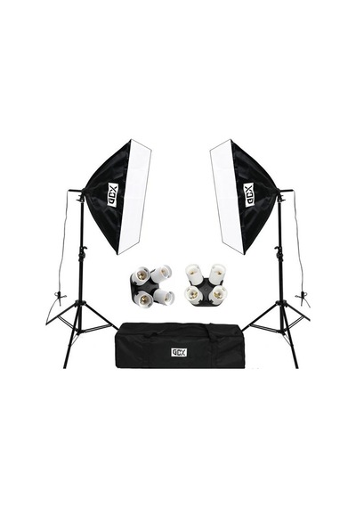 Gdx Tlb-4 Pro Light 50x70 Cm Video Ve Fotoğraf Çekim 2'li Softbox Seti - 4 Duylu Softbox - Lambasız