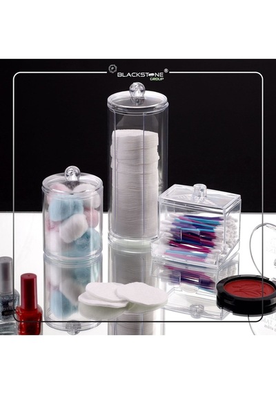 Akrilik Lüx 3'lü Makyaj Organizer Set Şeffaf