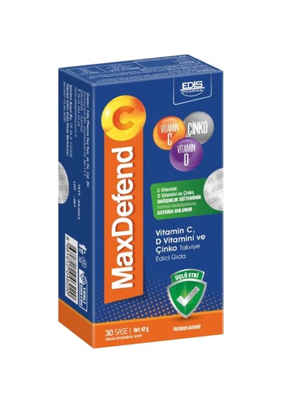 Maxdefend Vitamin C Takviye Edici Gıda 30 Saşe