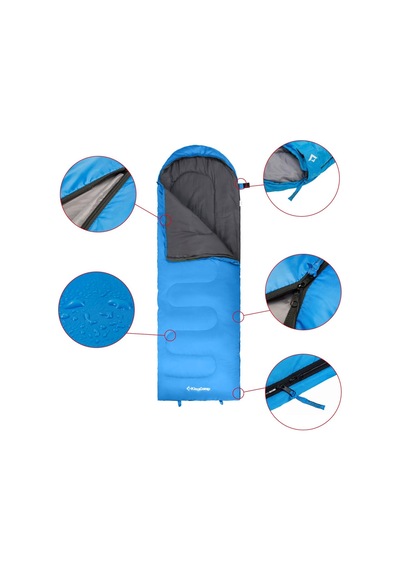 Oasis 250 Ultralight Uyku Tulumu Blue Sağ F. Çok Renkli