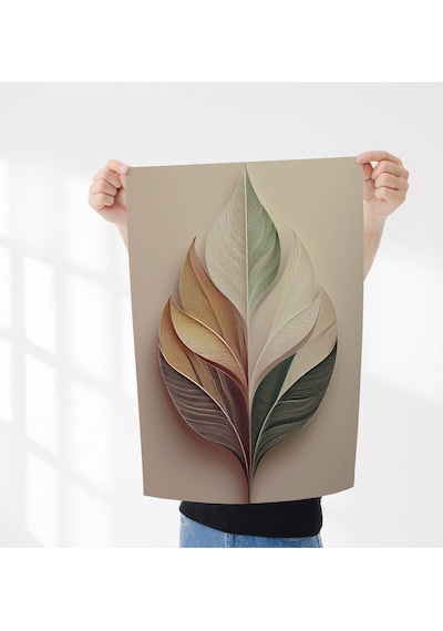 Çerçevesiz Poster Yaprak Model