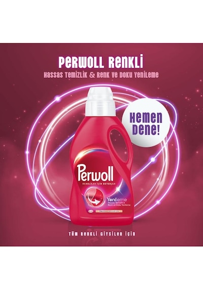 Perwoll Hassas Bakım Sıvı Çamaşır Deterjanı 3x2,97l 162 Yıkama Renkli, Siyah Ve Açık Renk Çamaşırlar İçin 2970 ML