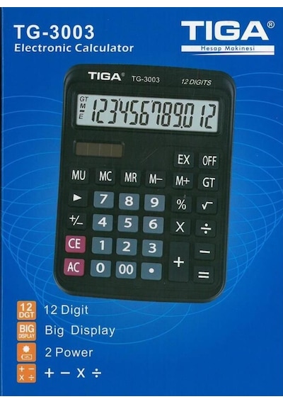 Tiga TG-3003 12 Hane Hesap Makinesi