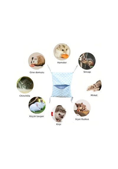 Gine Pig Gine Domuzu Kirpi Sincap Gelincik Tavşan Hamster Küçük Kemirgen Hamak Askılı Uyku Kese
