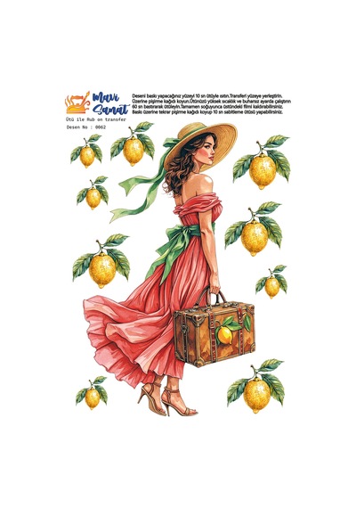 Mavi Sanat Ütü İle Rub On Transfer Kağıdı A4 Model No: 0062