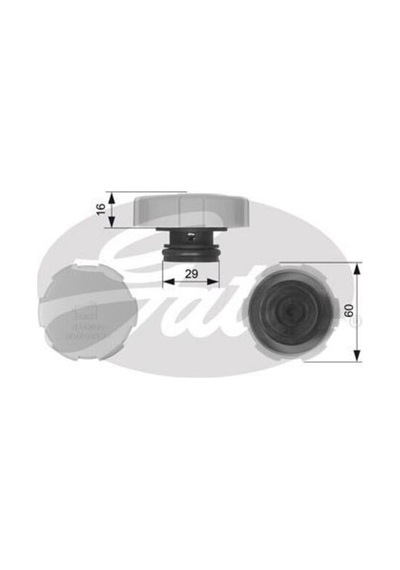 Gates Rc231 Radyatör Ek Depo Kapağı Astra Signum Vectra Zafira Saab 9 3 Croma 1304677