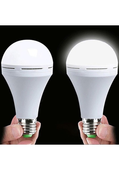 2 Adet Elektrik Kesilince De Çalışan 9 Watt Led Ampul, Kendini Şarj Eden E27 Duy Kaliteli Led Ampul