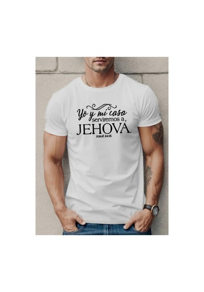 Butik İstanbul Erkek Jehova Baskılı Süprem T-shirt Beyaz