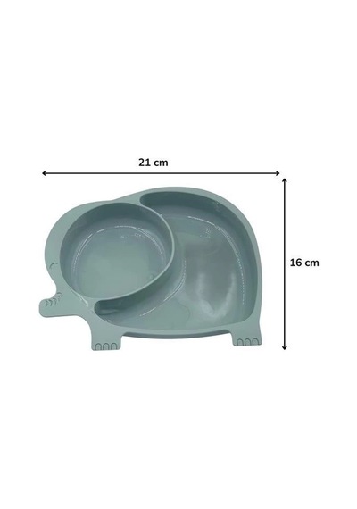 Bebek Ve Çocuk İçin Sevimli Fil Model Desenli Yemek Bebek Mama Kabı Bölmeli Tabak Pembe