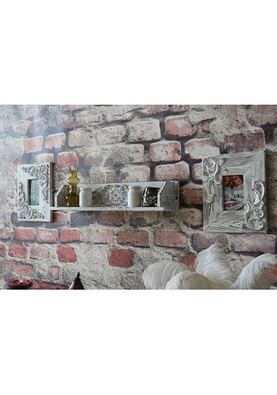 Neiwel Vintage Duen Nio Eskitme Beyaz Raf
