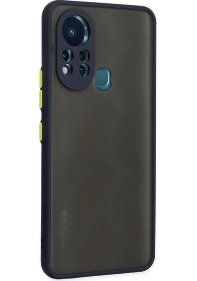 İnfinix Hot 11s Kılıf Montreal Silikon Kapak - Lacivert Düz Renkli