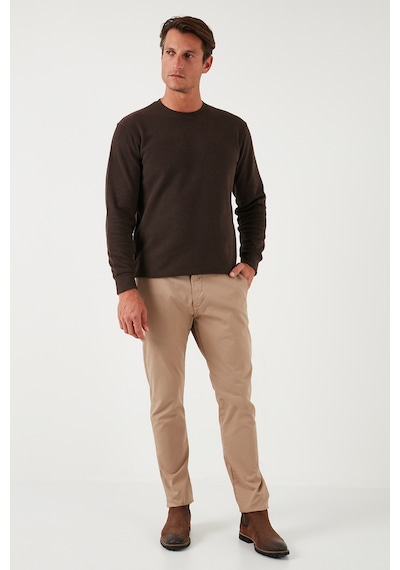 Buratti Slim Fit Bisiklet Yaka Pamuklu Erkek Kazak 456201 Kahve Buratti Slim Fit Bisiklet Yaka Pamuklu Erkek Kazak 456201 Kahve