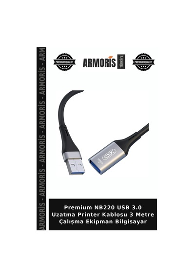 Premium Nb220 Usb 3.0 Uzatma Printer Kablosu 3 Metre Çalışma Ekipman Bilgisayar
