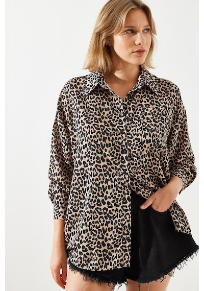 Shade Kadın Leopar Desenli Gömlek Mbms008 60501008 - Leopar