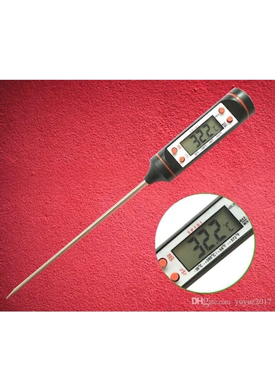 Dijital Lcd Gıda Yemek Termometresi Batırmalı Mutfak Termometresi N11.277