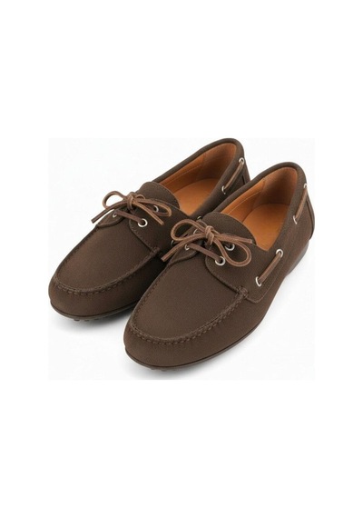 Ne&ve Shoes Kahve Süet Hakiki Deri Kadın Bağcıklı Loafer Ayakkabı Kahverengi