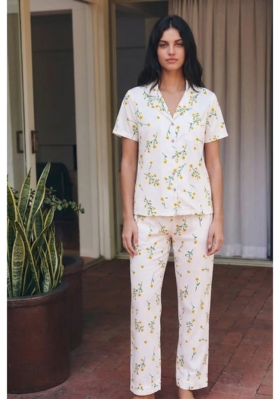 Viskon Karışım Homewear Çok Renkli Pijama Takımı