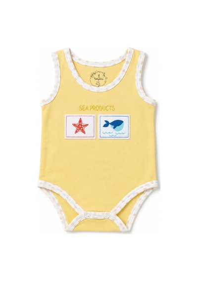 Babyhola 5'li Atlet Kol Çıtçıtlı Badi Mix Set Sarı