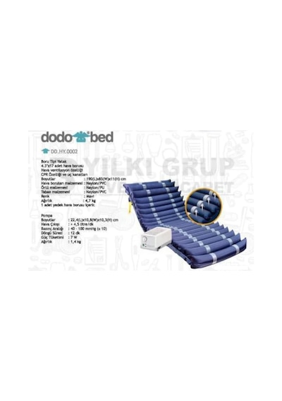 Dodo Bed Havalı Boru Tipi Yatak Sistemi